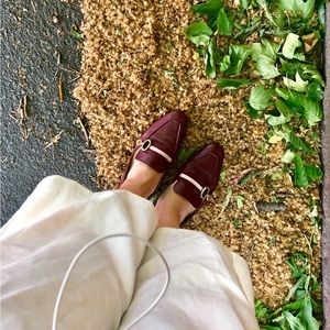 Bally Livilla burgundy loafer slippers